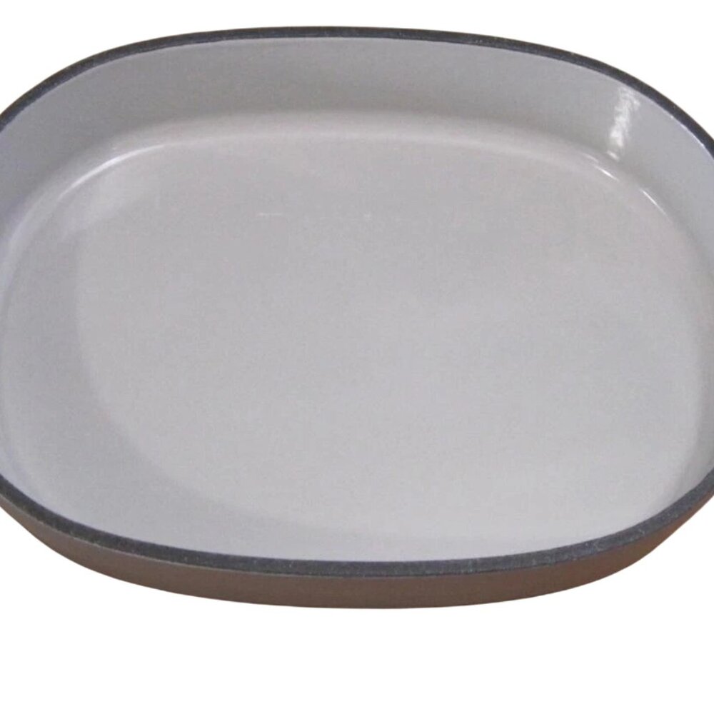 Pampered Chef Cast Iron 2 Qt Enameled Casserole Dish 7 In X 6 IN HEAVY